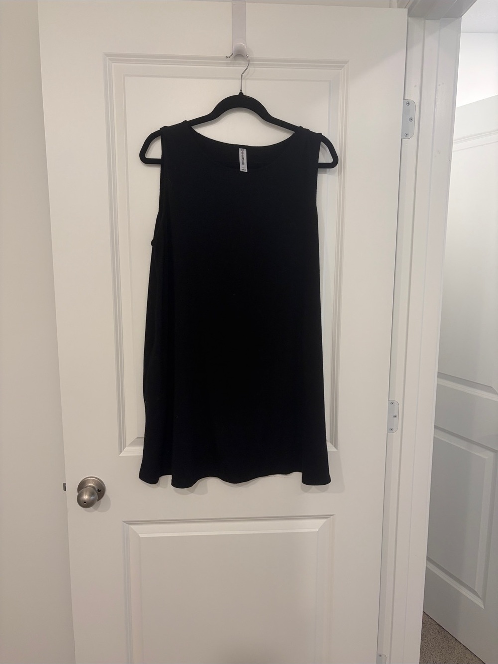 Classic Black Sleeveless A-Line Tank Top